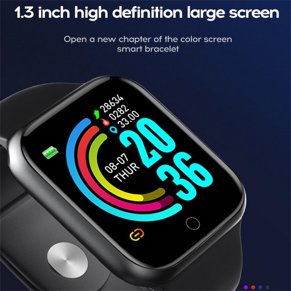 Y68 Bluetooth-compatible Smart Watch Fitness Tracker Sports Bracelet Heart Rate Monitor Blood Pressure Bracelet For Android Ios