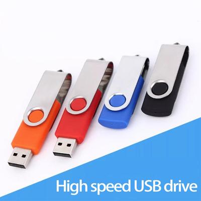Вращающийся USB-флеш-накопитель из разноцветного металла