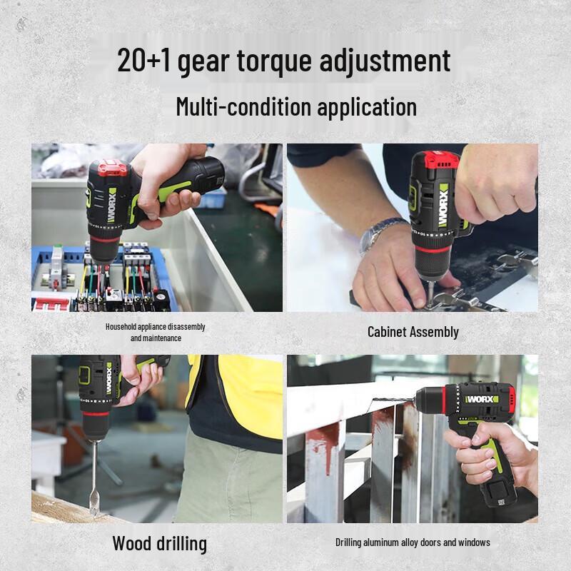 Worx WU130X.1 12V Brushless Cordless Drill Driver CN plug (adapter included)