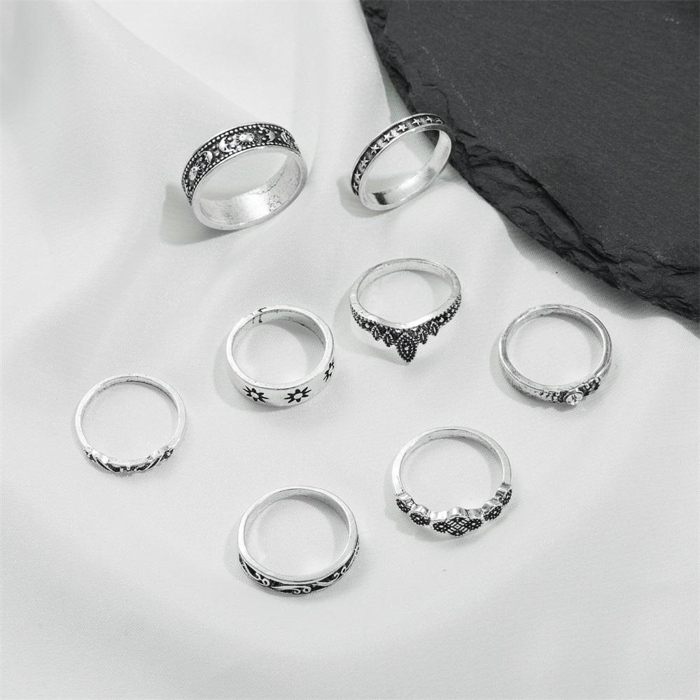 2023 женское кольцо, ювелирные изделия, ретро-кольцо с открытием, женское серебряное кольцо, комплект колец для милых девушек