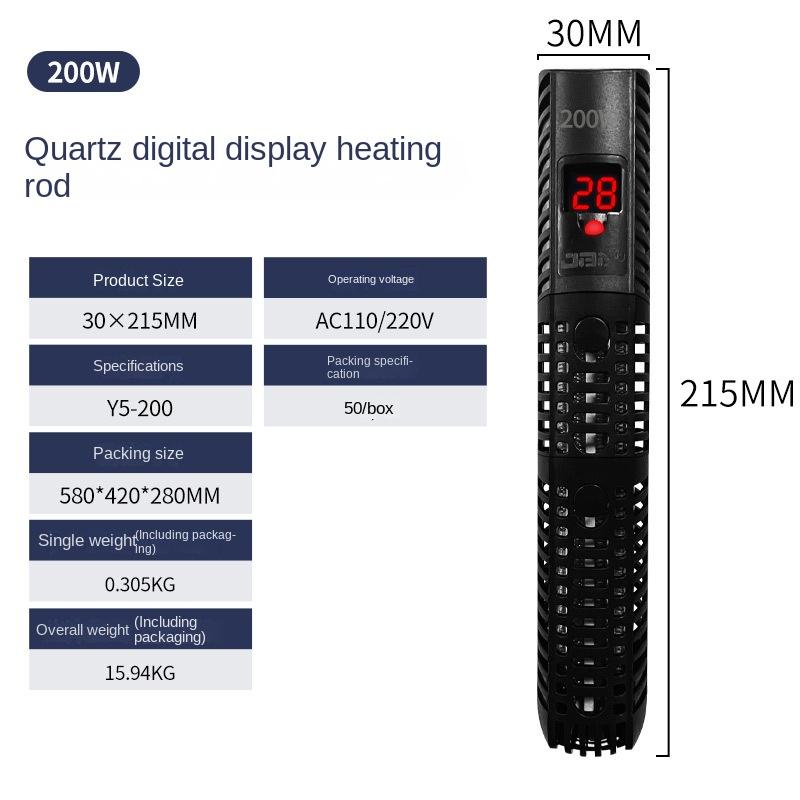 220 В Аквариумный Погружной Нагреватель для Аквариума ЖК-Дисплей Цифровой Регулируемый Водонагревательный Стержень Постоянный Контроль Температуры 500 Вт