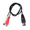 Midi Din 5P Male To 2 Rca Phono Female Socket Jack Mf Audio Cable 0.5M