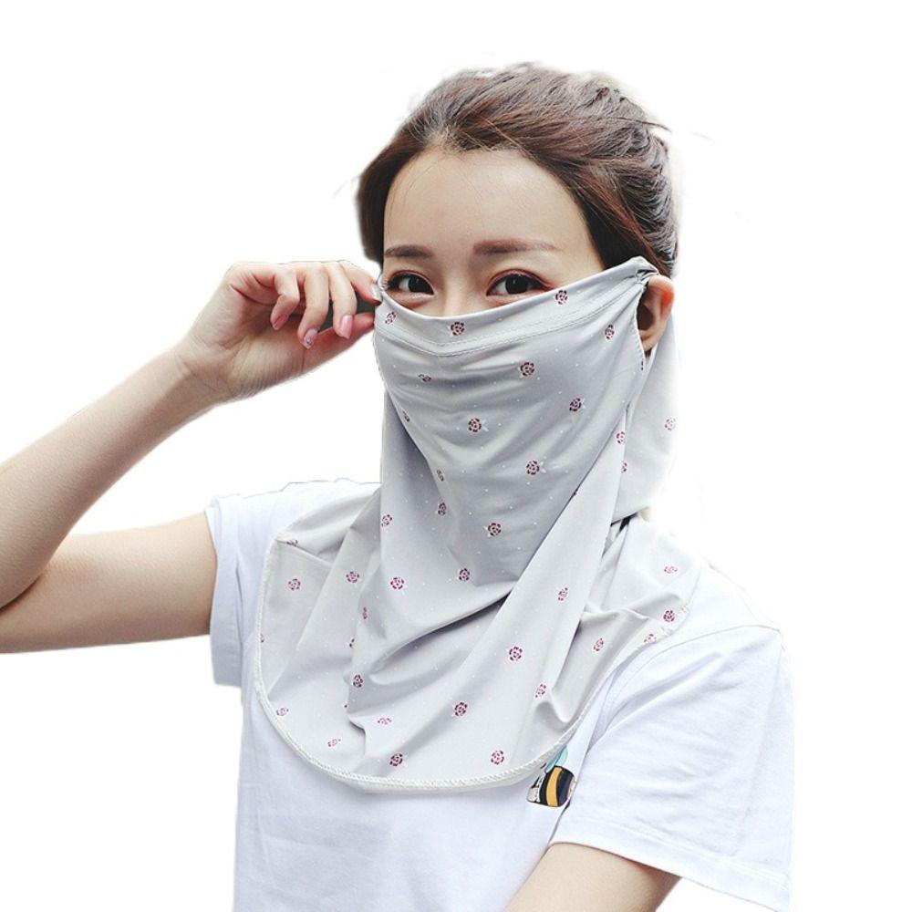Anti-UV Sunscreen Face Mask Veil Flower Driving Face Shield Veil Hiking