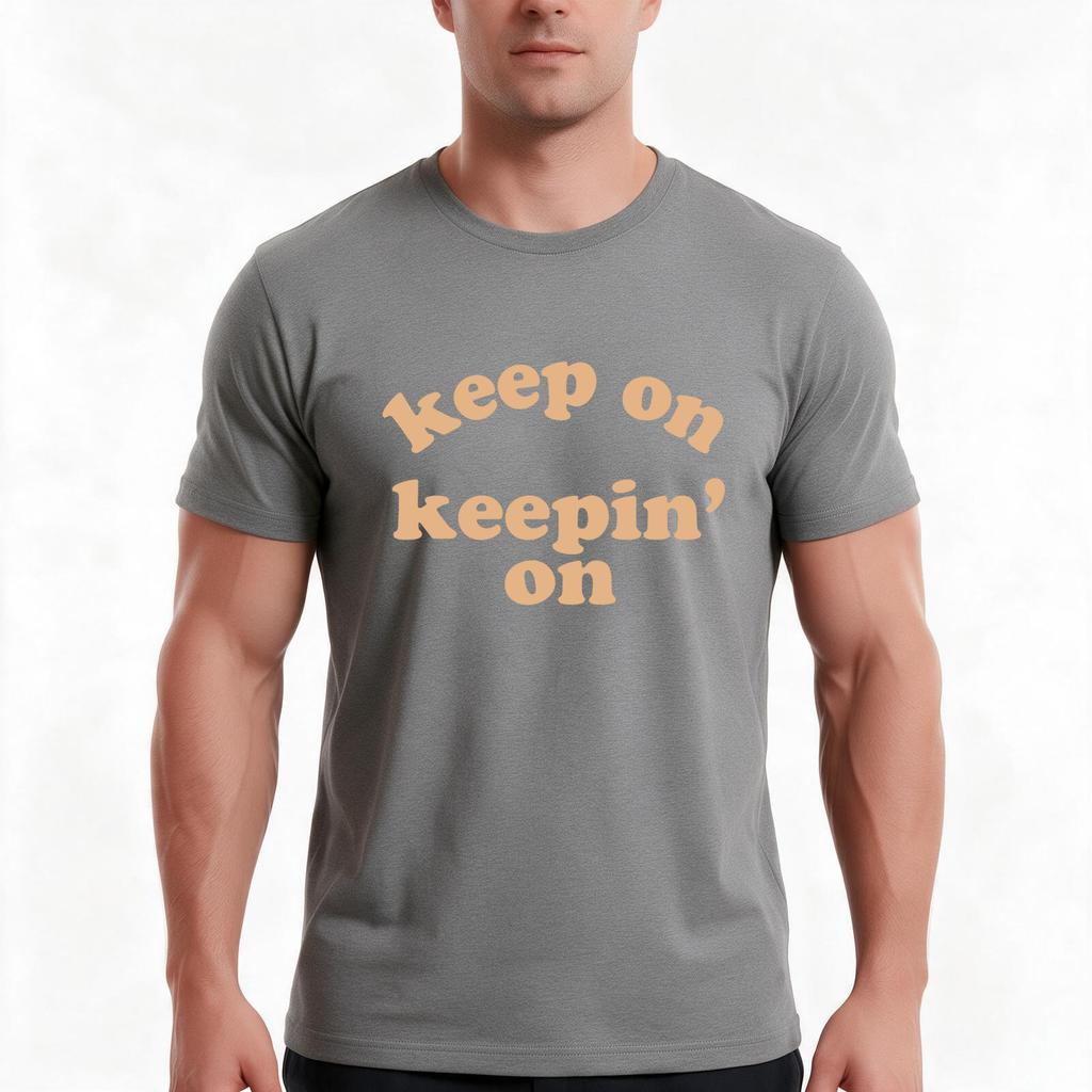 Keep On Keepin On Tshirt Summer Casual Cotton Tee Oversized Streetwear Tops Vintage Graphic Print Loose Fit Short Sleeve
