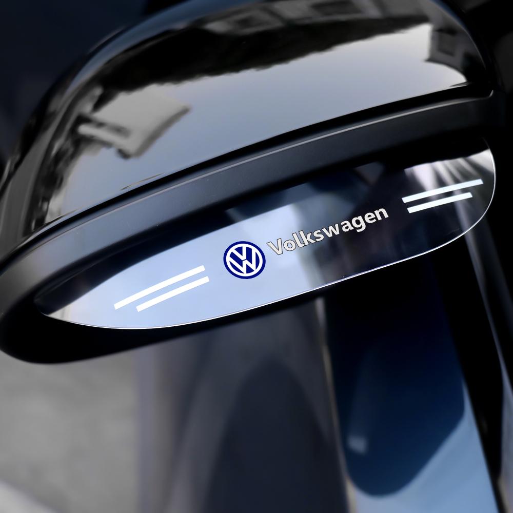 BIG1 2PCS Car Rearview Mirror Rain Eyebrow Shield For Volkswagen VW Polo Sharan Golf Scirocco Touran Tcross Tiguan GTI B6 Accessories