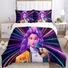 3Pcs Neon Lights Adventure Bedding Sets For All Sizes New 3D Printed Bed Cover Comforter Duvet Cover Pillowcase Bedroom Decoration