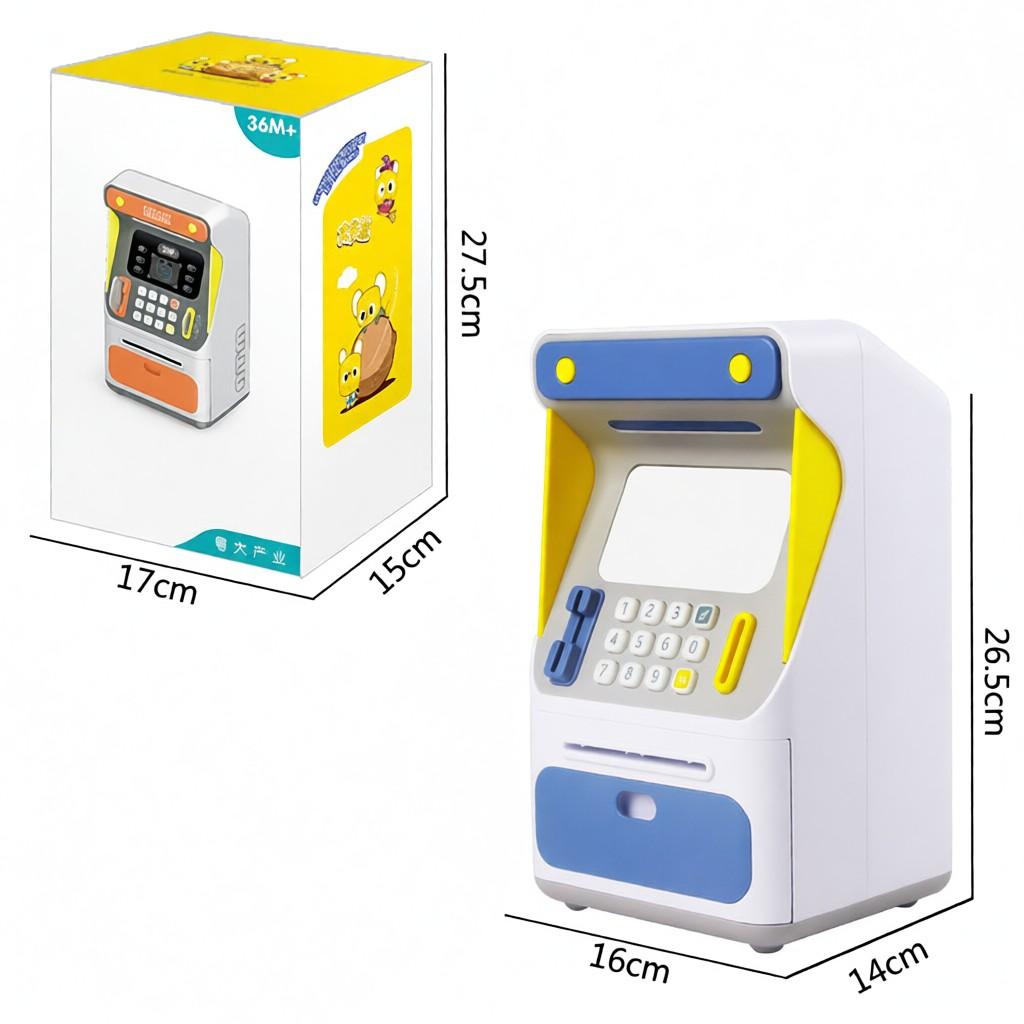Face Recognition ATM Savings Piggy Money Bank for Real Money for Kids Adults Emulation Card
