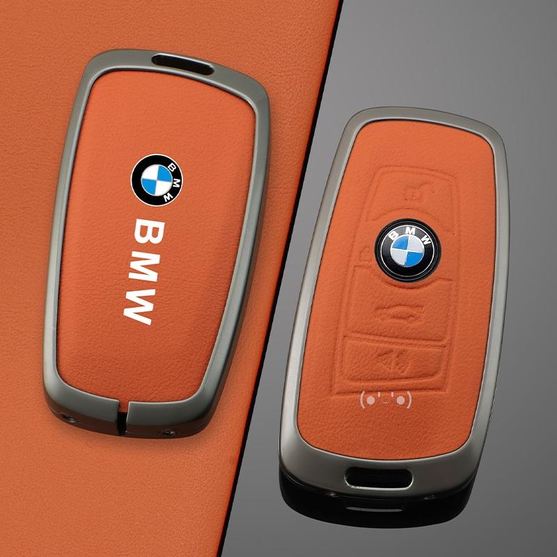 Leather Car Remote Key Case Cover Shell for BMW 1 3 5 7 Series X1 X3 X4 X5 F10 F15 F16 F20 F30 F18 F25 M3 M4 E34 bmw Sticker DT4