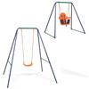 VidaXL Simple 2-in-1 Swing and Toddler Swing Orange Swing Set 91362