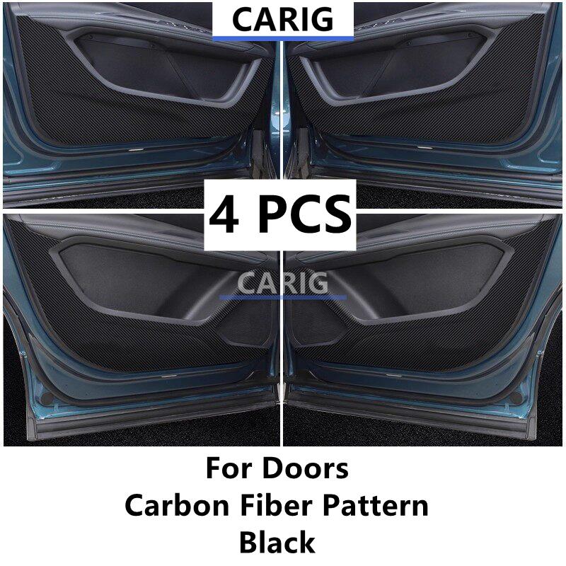 For PEUGEOT 5008 17-26 Leather Door Anti-kick Sticker Modified Interior Car Accessories Refit Modification Decoration