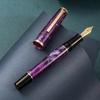 Перьевая ручка Hongdian N12 EF F Перо Высококлассная Акриловая Подарочная Ручка Для Делового Студента Поршневая Чернильные Ручки Школьные Принадлежности
