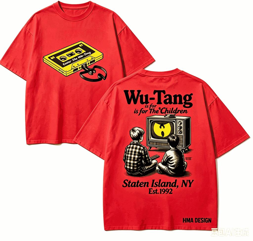 Wutangclan For Fan Gift Tshirt Unisex Unisex Harajuku Oversizedunisex Short Sleeve Streetwear High Quality Couples Classic Soft