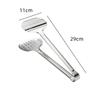 Stainless Steel Silver Hollow Food Tongs Non-Stick Serving Tong Barbecue Bread Clip Kitchen Drain Oil Clamp Cooking Accessories