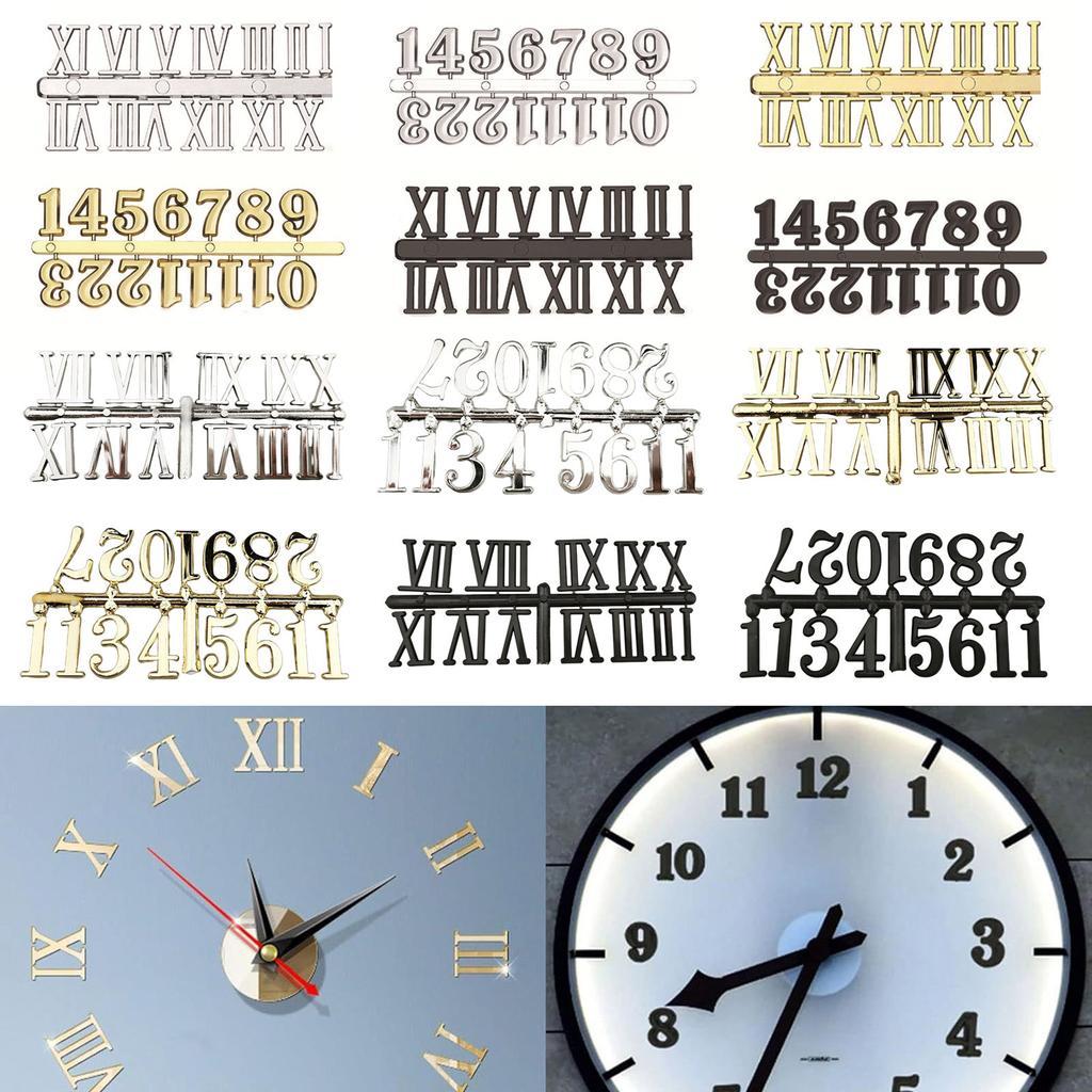 Precise 3CM Clock Numerals High Accuracy Arabic Number Roman Numerals Digital Clock Repair Tool Easy Installation