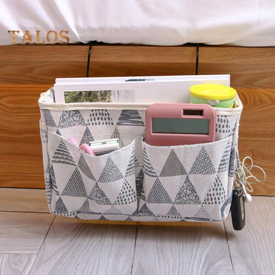 Подвесная сумка для хранения вещей у кровати с прочными крючками, большая вместимость, несколько отделений, водонепроницаемая подкладка, полка для двухъярусной кровати, прикроватная тумбочка