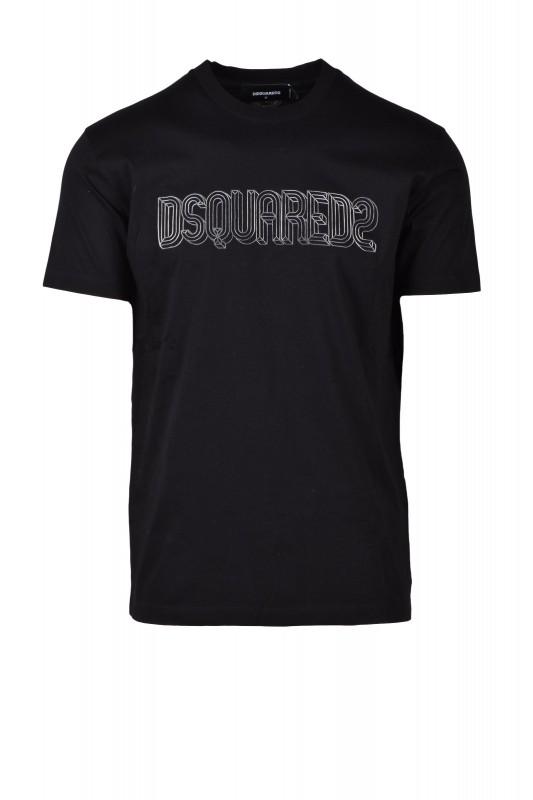 DSQUARED2 Italian t-shirt men's 3D black -50% - Size: XL
