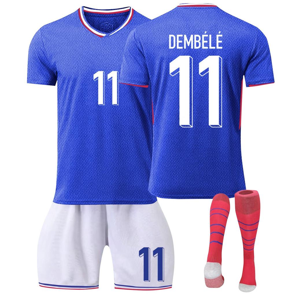 2425Франция, комплект футболок для домашнего футбола, шорты и носки, новый сезон, шорты и носки, комплект размеров для взрослых и детей