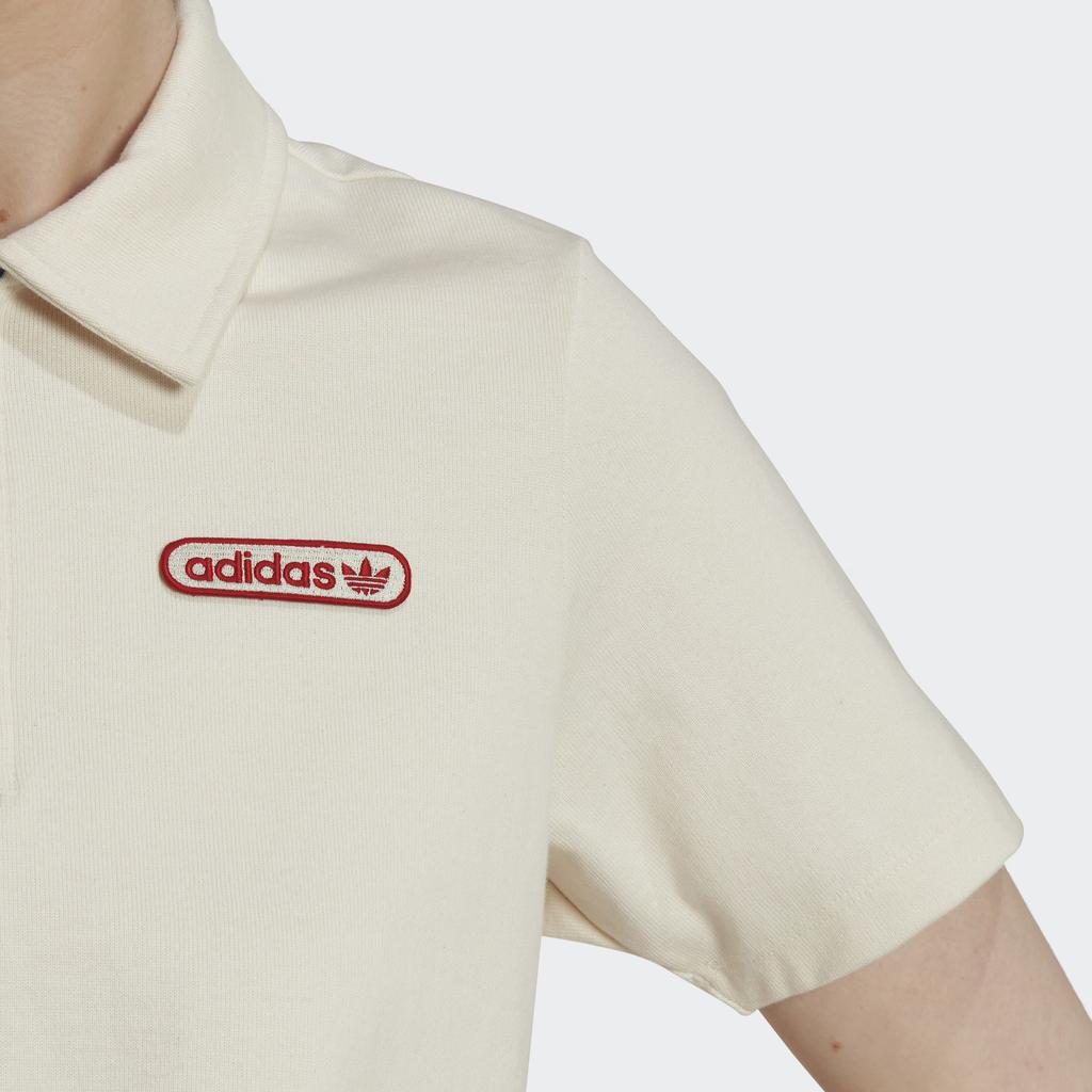 adidas Рубашка поло Originals Trefoil Logo Женские топы Белые HL6578