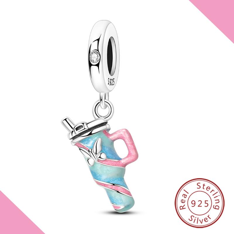 100% Copper Dangle Charm Thermos Vacuum Flask Pendant Fit Original Bracelet Diy For Woman Jewelry