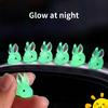 Resin Ornament Cute Mini Glow-in-the-dark Car Decoration Dashboard Rabbit Ornament for Car