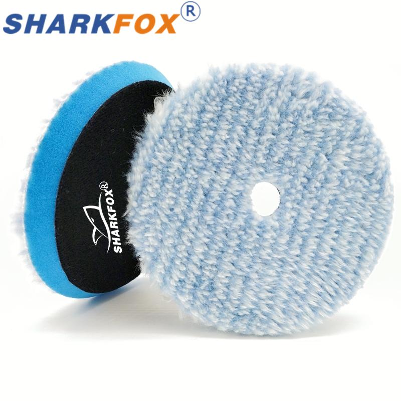 Sharkfox 5/6inch New Blue Microfiber Polishing Pad For Cars Body Polish Micro Fiber Polishing Wheels For DA/RO Car Polisher