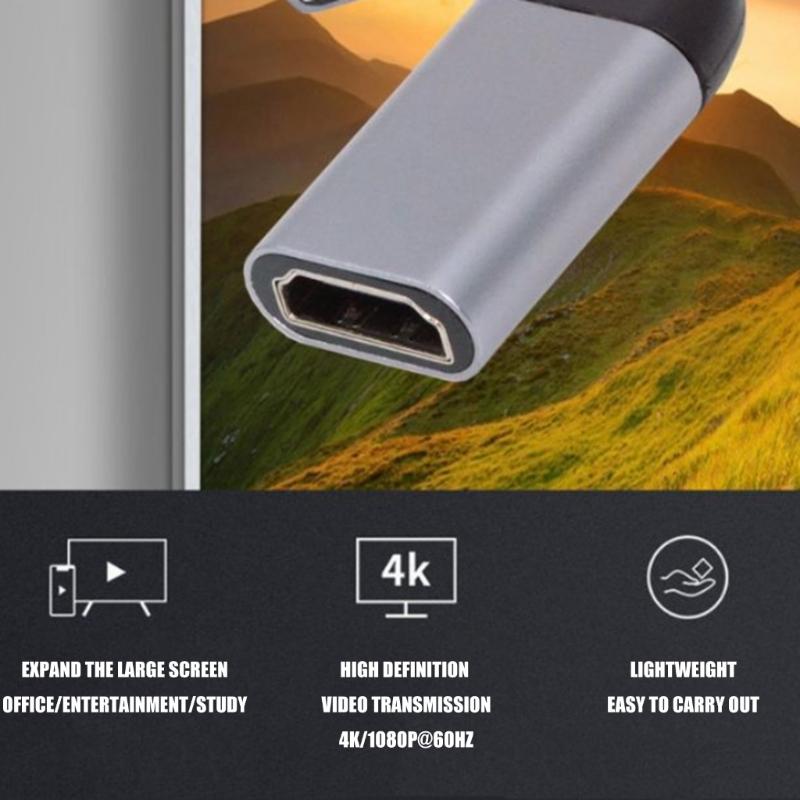 Плоский кабель USB C к HDTV Адаптер Type C к HDTV 4K@60Hz Синхронизация Видео и Звука Конвертер Экрана Теплоотвод