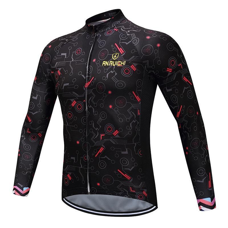 Трикотажные изделия для езды на велосипеде, комплект одежды для велоспорта, мужской/женский черный нагрудник с длинными рукавами, брюки, костюм для велосипедной одежды