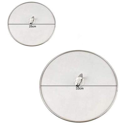 Набор из 2 крышек для плит из нержавеющей стали со складной кухонной ручкой