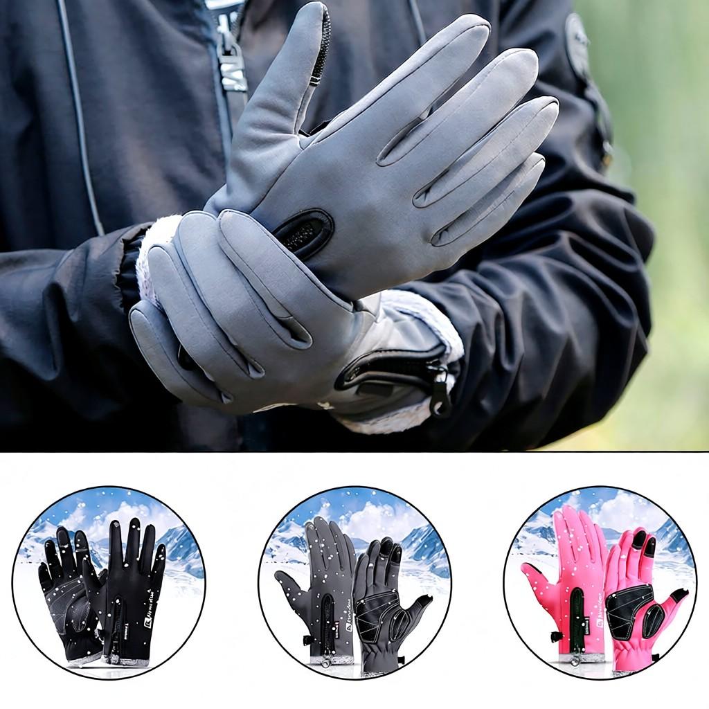 Winter Warm Gloves Fleece Windproof Waterproof Touchscreen Sports Cycling Skiing Bicycle Outdoor Work Gloves