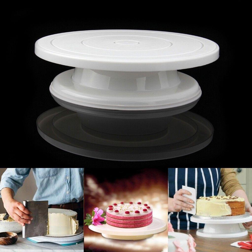 DIY Cake Turntable Baking Silicone Mold Cake Plate Rotating Round Cake Decorating Tools Rotary Table Pastry Supplies Cake Stand