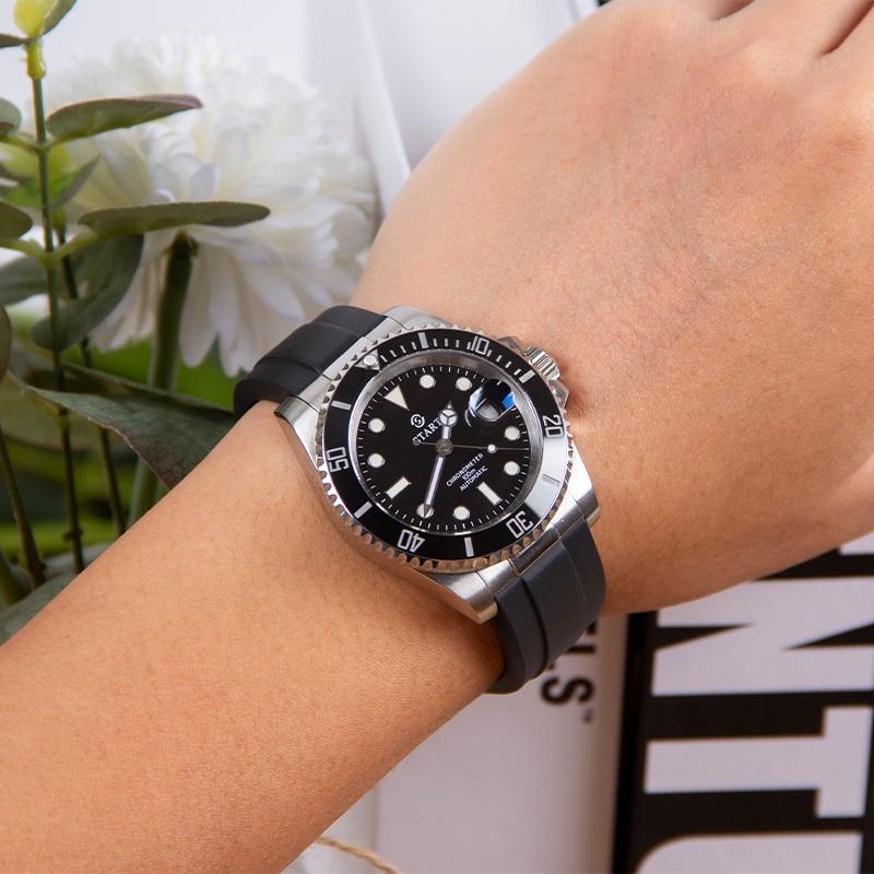 Start Men's Watch Diving Watch Luminous Waterproof Automatic Mechanical Watch Calendar Function Sports Men's Watch