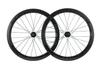 SUPERTEAM Carbon Fiber Road Disc Brake Wheelset 50mm Clincher Wheel 25mm Width Type Front Rear (Center-Lock, Thru-Axle 12100mm 12142mm)