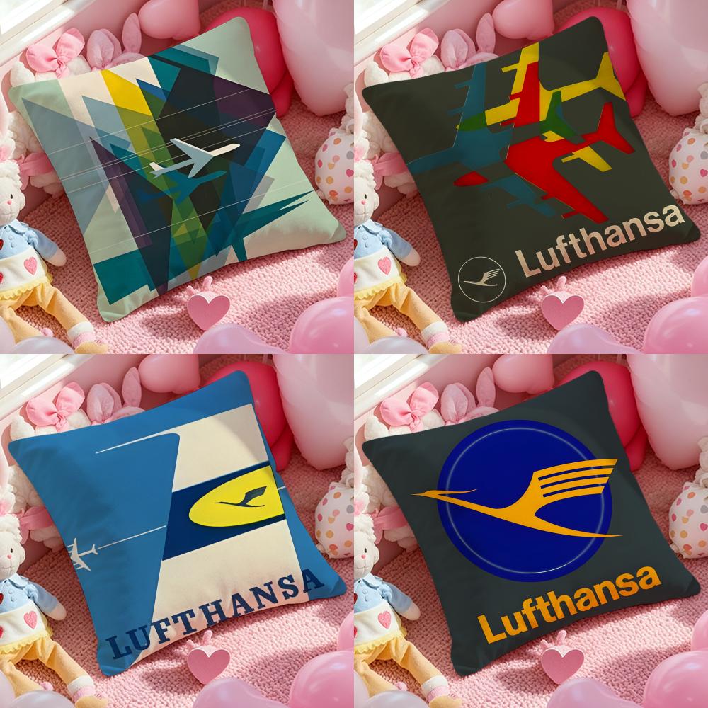 Модная наволочка с принтом L-Lufthansa для подушки-думки, наволочка для подушки на диван в гостиной и декор для спальни