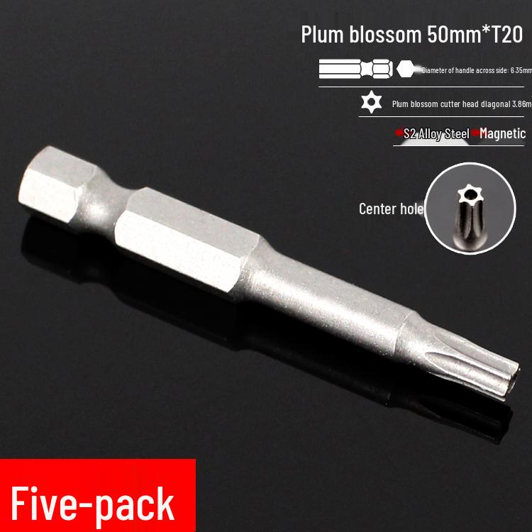 Набор магнитных шестигранных отверток Plum Blossom S2 - Набор бит для пневматической дрели 6,35 мм
