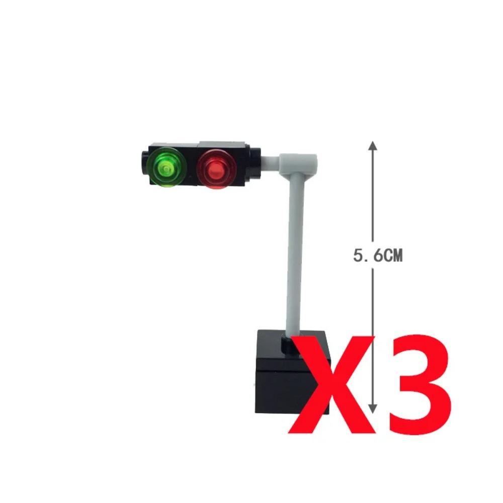 City Street Series Building Blocks Accessories Rail Transit Train Signal Light Railings Brick Toilet Flower Bed Phone Box Toy