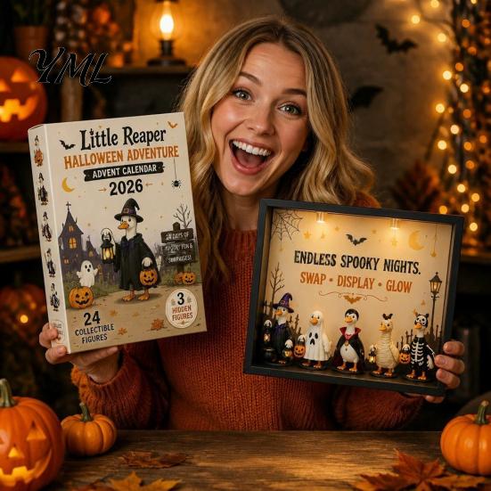 Holiday Surprise Gift for Children Halloween Advent Calendar 2026 with 24 Horror Ducks Figures, Days of Fun Kids Countdown Acrylic Adult Teens
