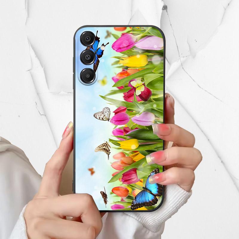 Для Samsung Galaxy A56 5G Чехол Милый Мультяшный Мягкий ТПУ Силиконовый Чехол Для Galaxy A26 A36 A 56 Чехлы Для Телефона GalaxyA56 Черные Coques
