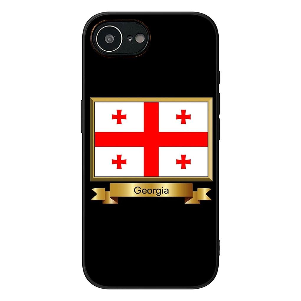 Georgia flag Casing Phone Cover for Apple iPhone 13 12 Mini XS 11 Pro Max 7 8 Plus + XR SE 2022 2020 SE3 Soft Case