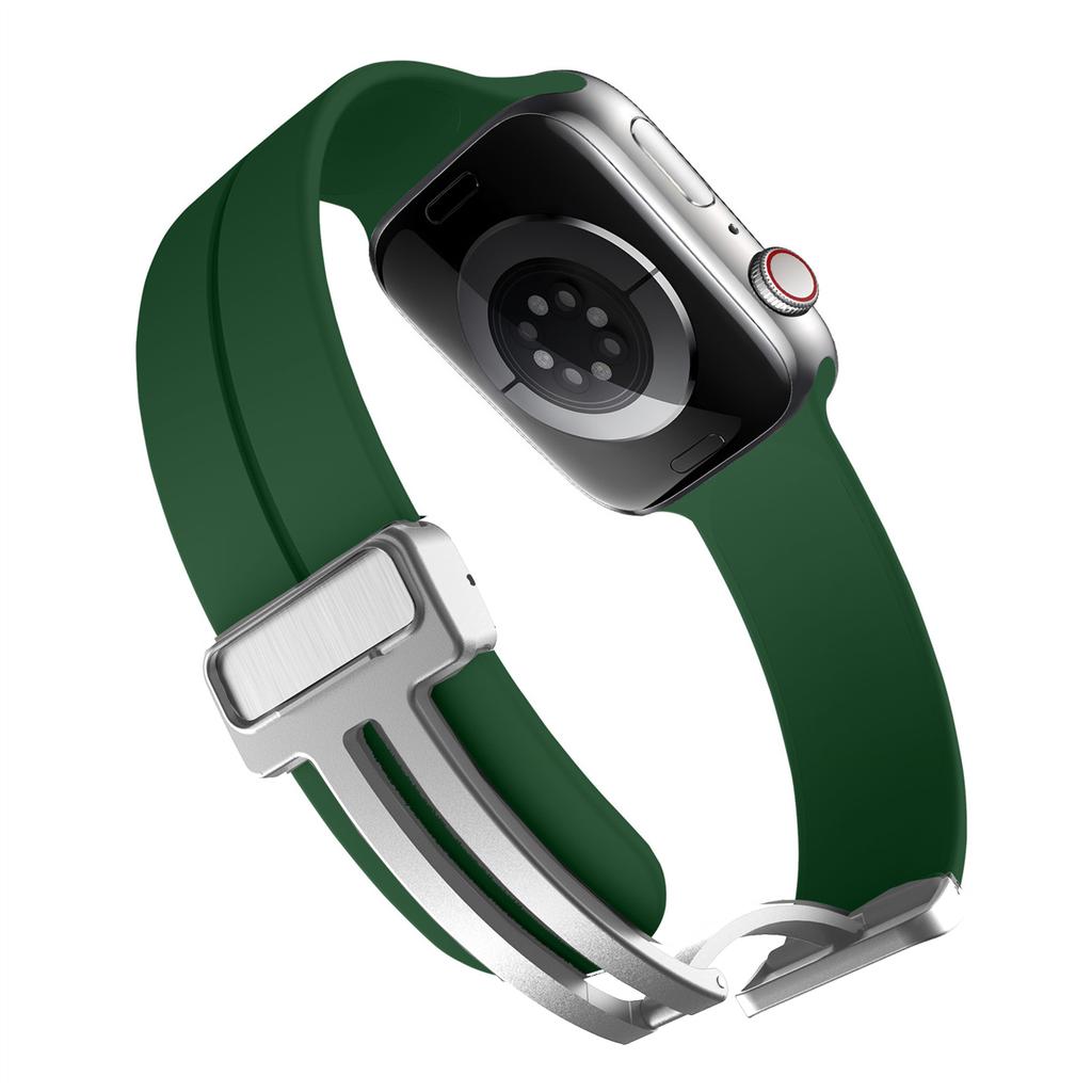 Strap For Apple watch bands 44mm 45mm 40mm 41mm 46mm 49mm Magnetic Silicone correa Bracelet iWatch Series 11 10 8 se 9 ultra 2 3