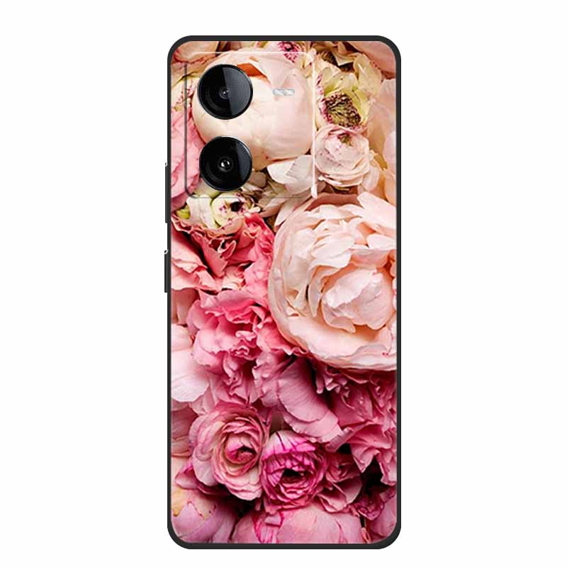 Чехол для телефона Vivo iQOO Z8x Задняя крышка Черный силикон Ударопрочный Мягкий Funda Для Vivo iQOO Z8x Чехол Z 8 x 6.64" Coque Capas