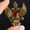 Retro Wing Metal Pin Vintage Eagle Badge Brooch Crown Lapel Pin Men Accessory