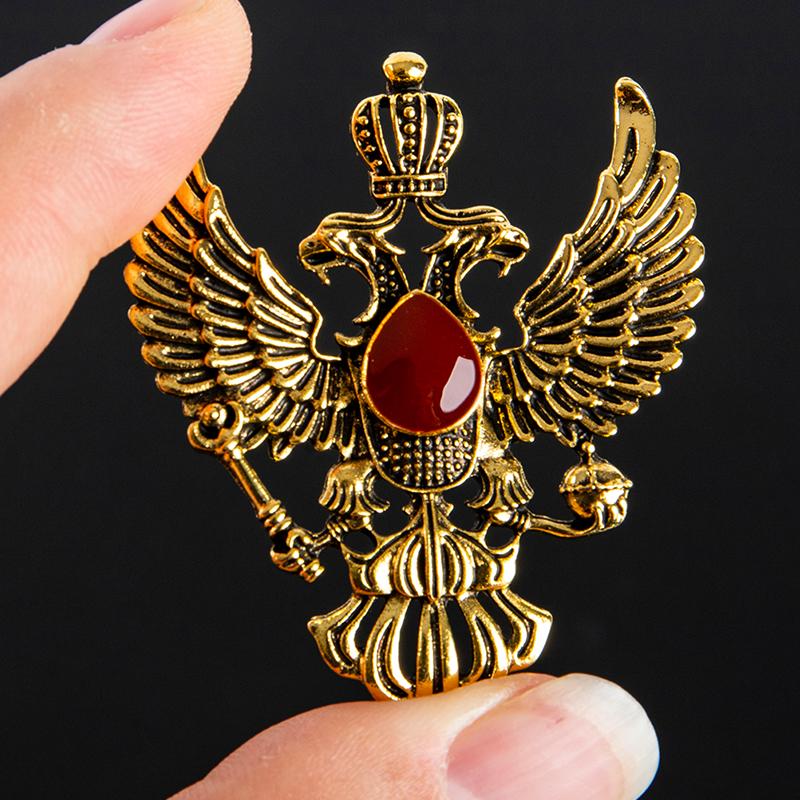 Retro Wing Metal Pin Vintage Eagle Badge Brooch Crown Lapel Pin Men Accessory
