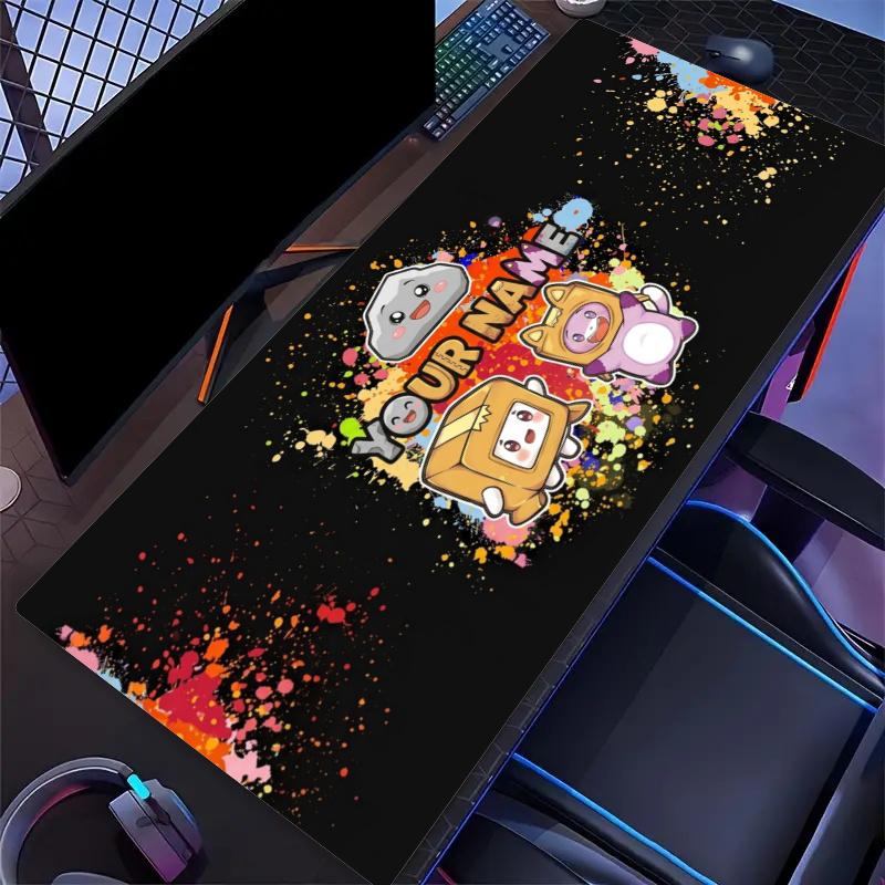 Cute Back School Custom Name Large Size Mouse Pad Gaming Table Cushion Nonslip Laptop Tablet Big XXL Mat Mini PC Playmat With Lock edge