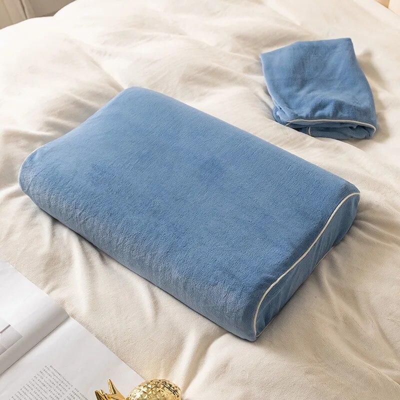 Однотонное постельное белье, мягкая наволочка, наволочка, минималистский стиль, наволочка из хлопкового латекса