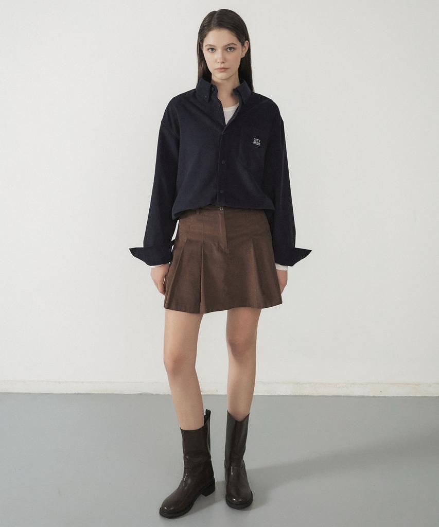 CITYBREEZE Corduroy Oversized Pocket Shirt_Navy