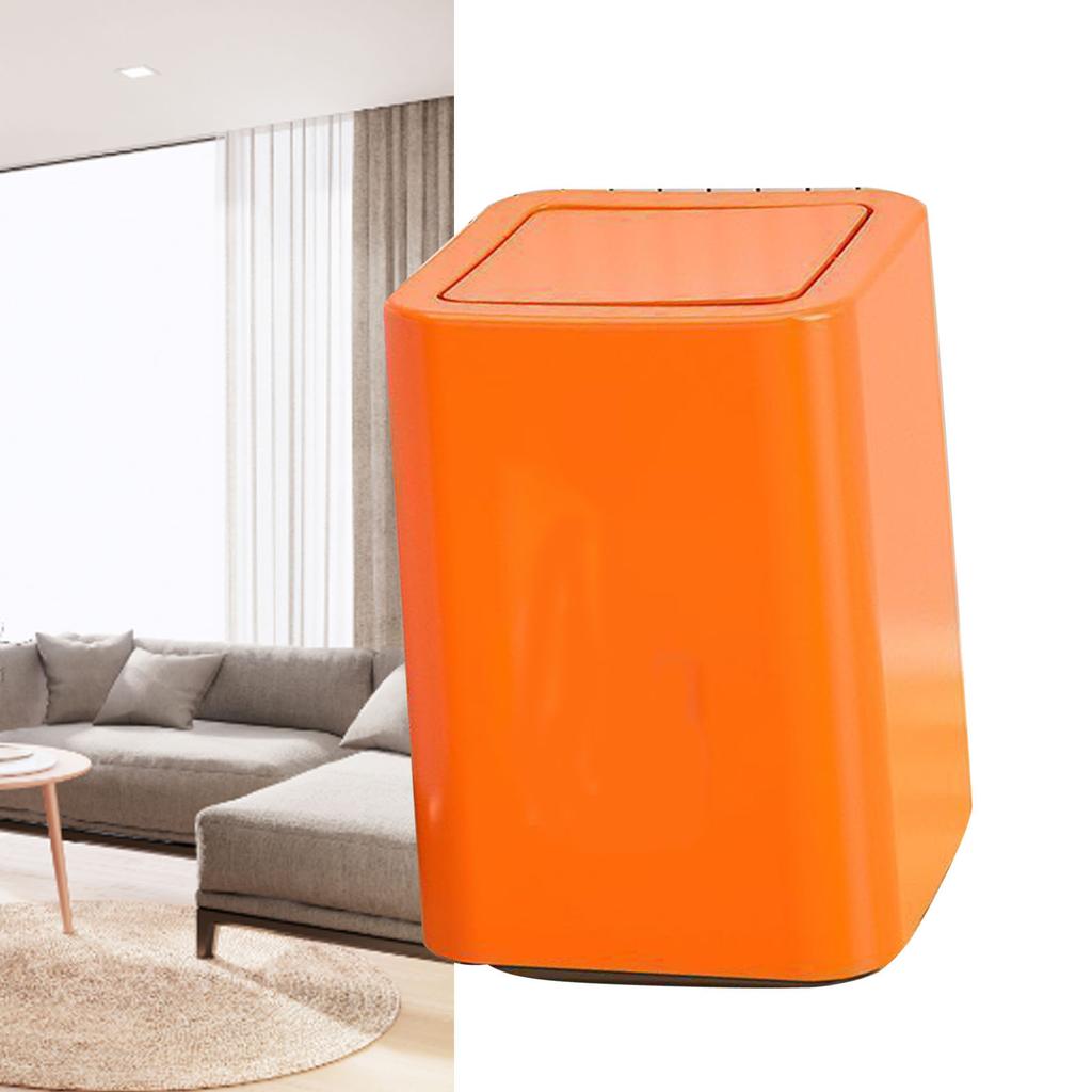 Garbage Bin 9L Cartoon Pattern Cute Look Trash Can Waste Basket with Swing Lid for Home Bathroom