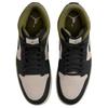 Мужские кроссовки Air Jordan 1 Mid Off Noir Medium Olive Черный Светло-орехово-коричневый HV4091-102