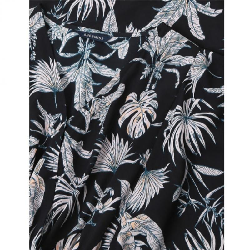  She S Miss Flower Платье-клеш с V-образным вырезом