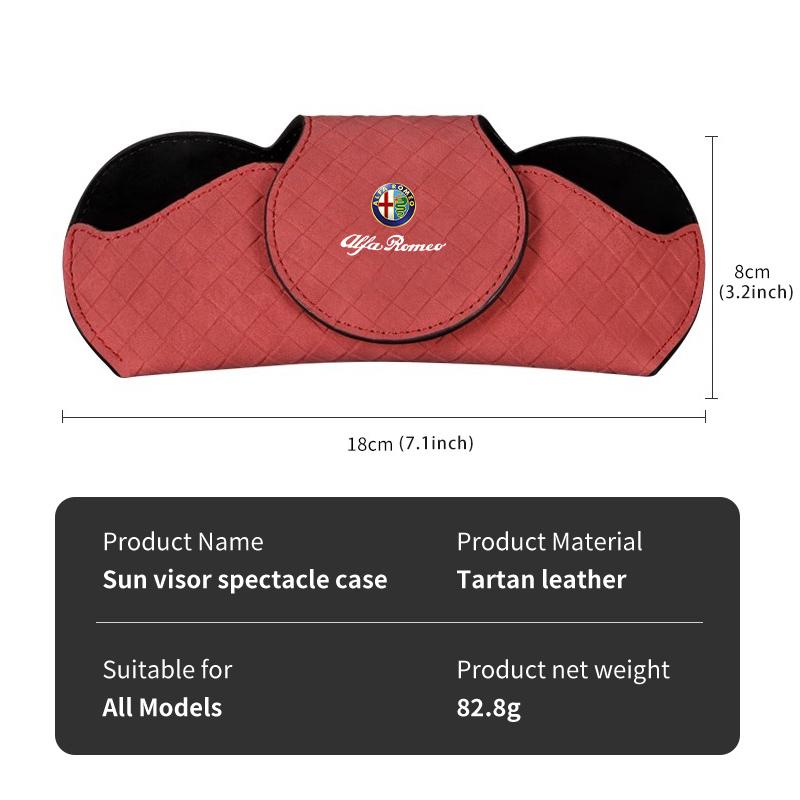For Alfa Romeo Car Interior Glasses Clip Sun Visor Sunglasses Holder 159 Giulietta Giulia 147 Mito 156 159 166 GT Stelvio