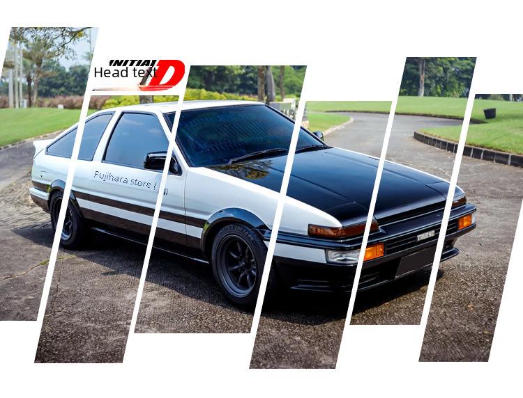 1:32 AE86 Модель легкосплавного автомобиля со звуком и светом, функцией открывания дверей